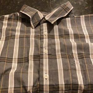 Large Dior Plaid Button Down Long Sleeve